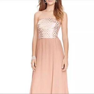 Ralph Lauren soft pink & Sequin Gown
